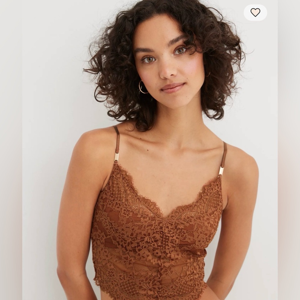 Aerie Rust Lace Cami Bralette